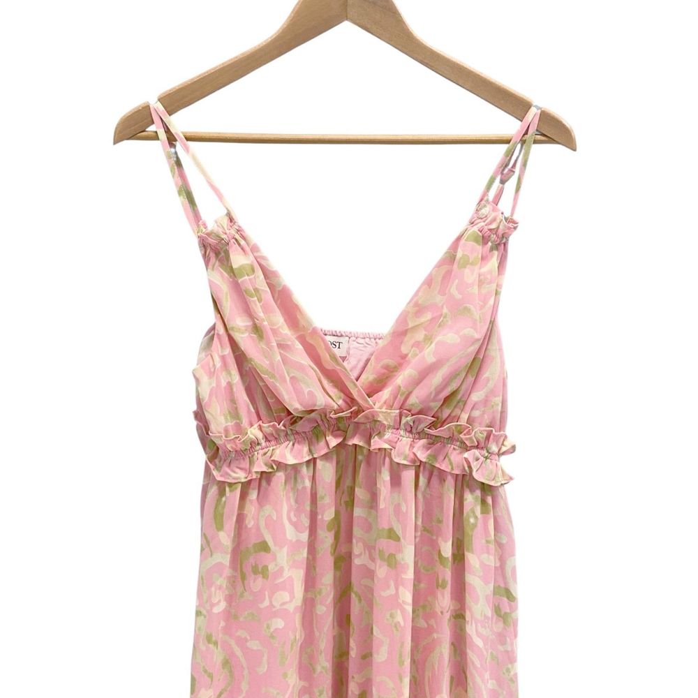 The Post | Luna Maxi Dress Coral, Lined & Adjustable Straps, Size Large - Picture 5 of 12